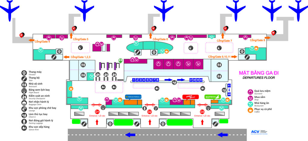Danang Terminal Airport Map